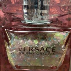 3D Versace Perfume Bottle Art Decor W/ Glow In Dark Pebbles 