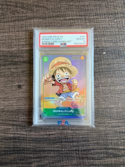 2023 One Piece EN Monkey D. Luffy #037 Bandai Card Games Set PSA 10 Gem Mint