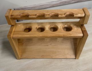New hardwood Fishing Rod Holder, Two piece, (holds 4)