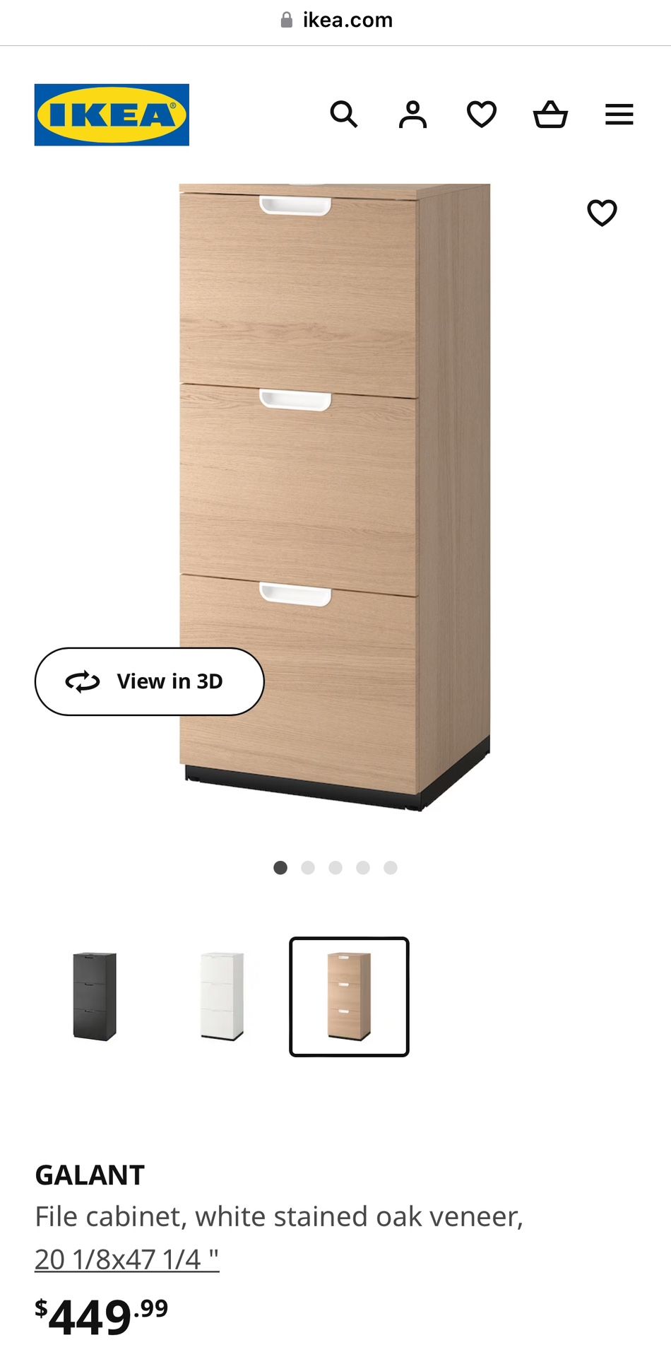 IKEA File Cabinet Galant