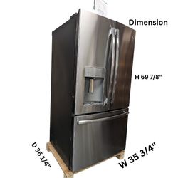 GE 28 Cu Ft French Door Refrigerator 36" Wide 