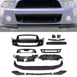 2010-2014 Ford Mustang GT500 Style Front Bumper Cover w/ Grille Lip