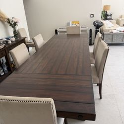 Dining Table Set Eight Chairs