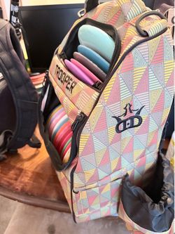 Discgolf bag backpack with 24 discs