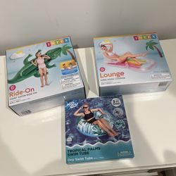 Pool float bundle, set of three brand new