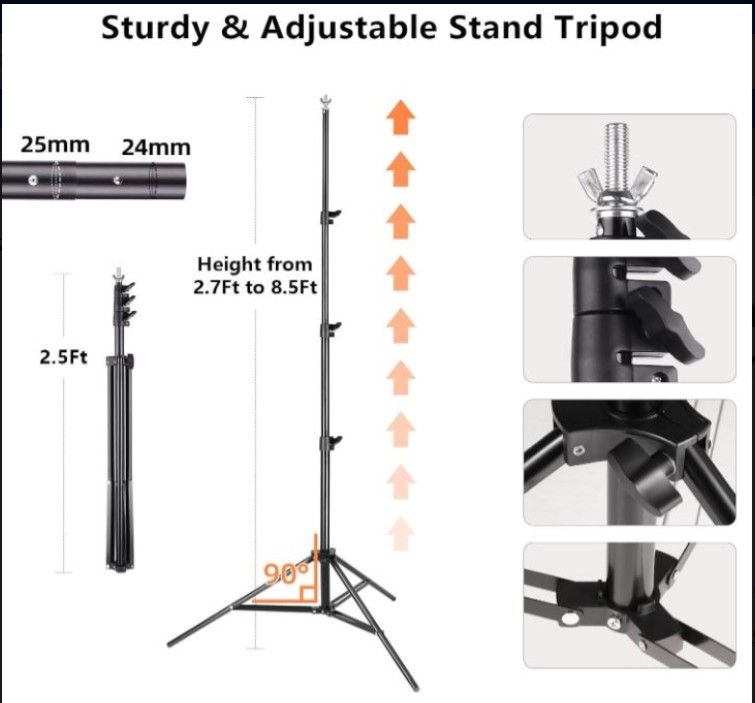 Backdrop Stand 8.5x10ft Adjustable Photo Studio Stand for Parties & Events !!!!