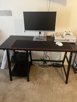 Black Wooden Gaming Desk