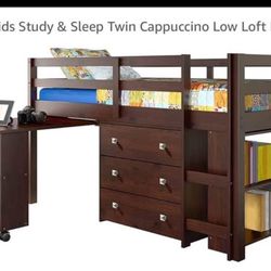 Loft Bed With Desk And Book Case 