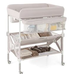 NEW in Box Portable Foldable Baby Changing Table - Beige