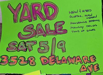 Multi family yard sale