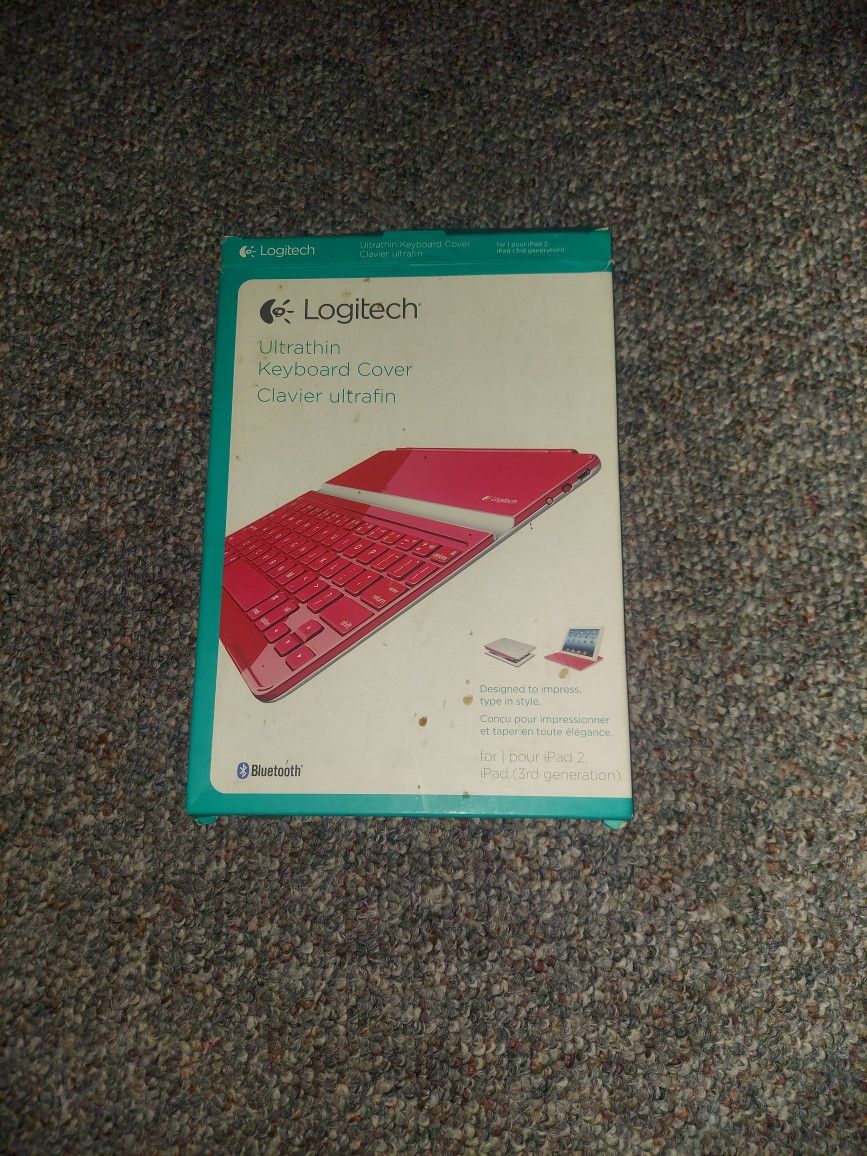 Logitech Ultrathin Keyboard Cover Clavier Ultrafin Bluetooth For IPad 2,3 (3rd Generation)