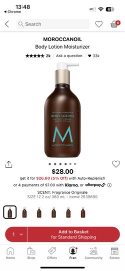 Unopened Moroccanoil Body Lotion Moisturizer