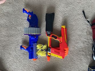 Nerf Guns Sidewinder and Iron Man good condition toy