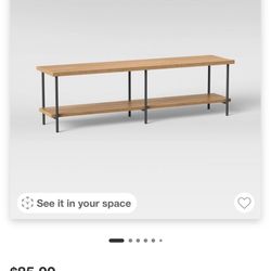 Wood and Metal Dorm TV Stand for TVs up to 60" Natural - Room Essentials™