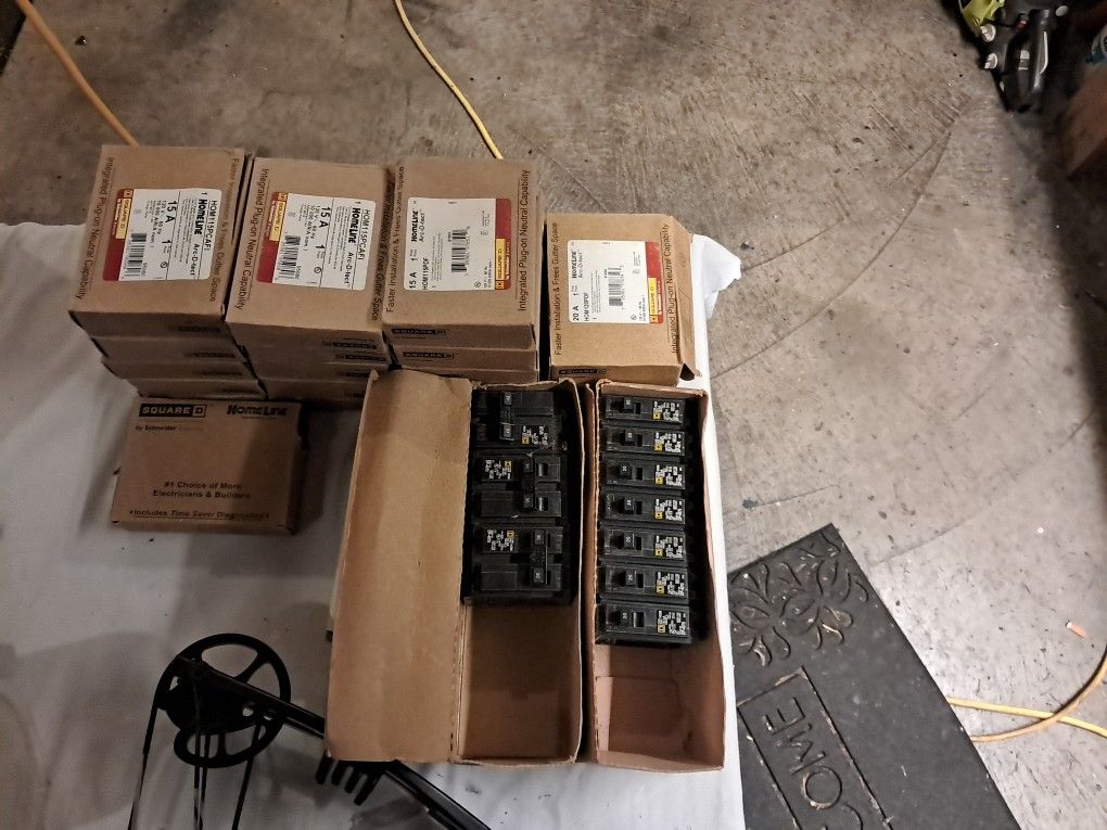 (New) 28 HOMELINE CIRCUIT BREAKERS 15A&20A