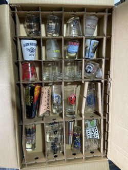 mix of shot glasses 