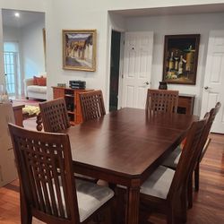 Wood Dinning Table For 6  - Expandable $500