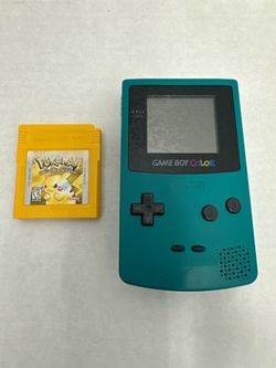 Game Boy Color Teal + Pokemon Yellow - Authentic Bundle
