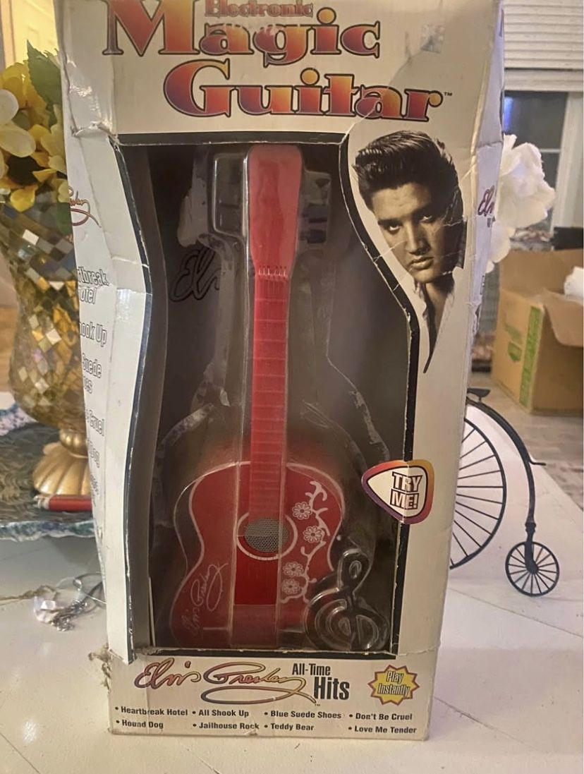 Elvis Presley Electric Magic Toy Guitar Plays All Time Hits
