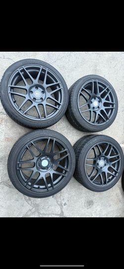 4 rims and tires 18” stagers 5x112 Mercedes ,Audi 💵‼️🛞