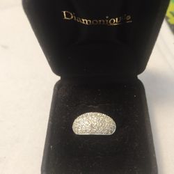 925 Beautiful Sterling Silver With Cut Stones Size 7