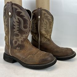 Justin Gypsy L9909 Brown Leather Western Cowboy Boots Women’s Size US 9 B