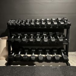 5-75lbs Dumbbells w/Rack