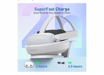 Carina D1S Lite Charging Dock and Controller Grips Compatible with Meta/Oculus Quest 3S