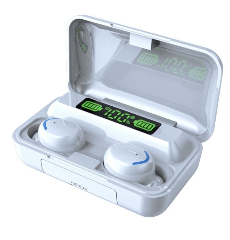 White Bluetooth 5.0 Earbuds TWS Wireless Headphones Headset Stereo Samsung Android iPhone Earphone Gift.