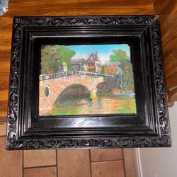 Ceramic/wooden frame