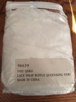 White Lace elastic bed skirt