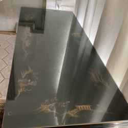 Designer Oriental Coffee Table With Glass Top…