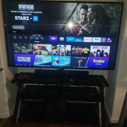 65 Inch Philips Roku TV and Stand