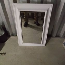 Nice White Picture Frame Medicine Cabinet 19 1/2" X 30 1/2"  With Three Shelves Brand New.