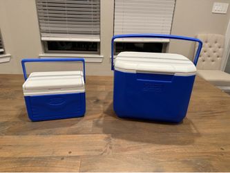 Coleman 5qt and 16qt Cooler Blue