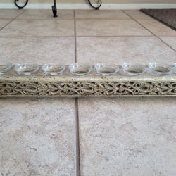 Hard Plastic / Ceramic Votive Tealight Deco 22" In Length
