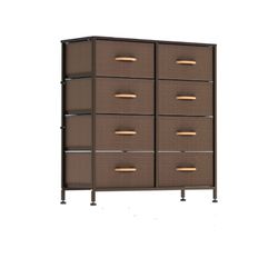Dresser with 8 Drawers, Waytrim Storage Tower, Fabric Dresser for Bedroom, Hallway, Nursery, Entryway, Closets, Sturdy Steel Frame, Wood Tabletop 