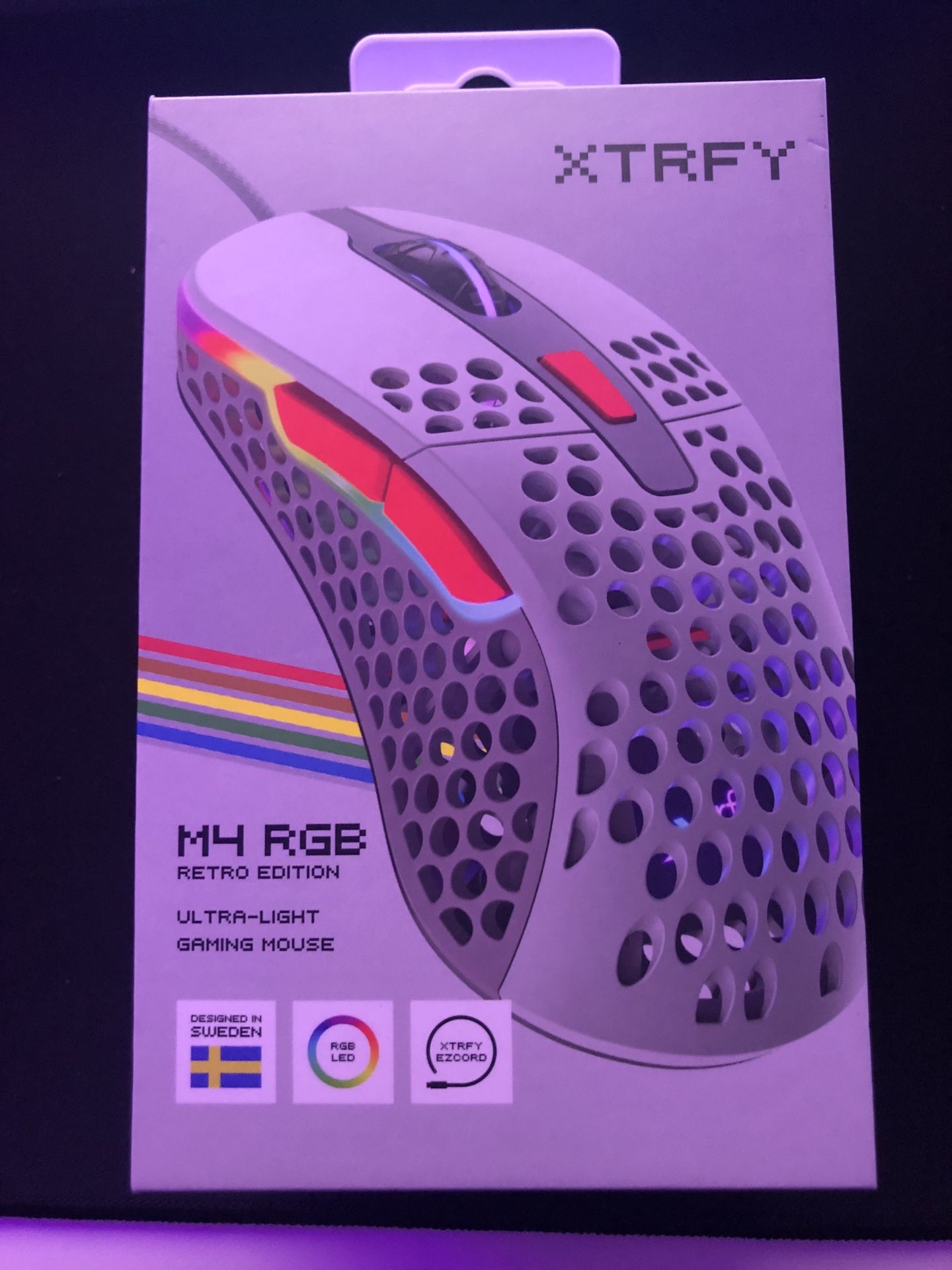 Xtrfy Gaming Mouse M4 Rgb Ultra Lightweight Honeycomb - Perfect Condition  