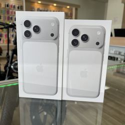 Apple iPhone 17 Pro + 17 Pro Max Silver 256GB Any Carrier! Finance It Today No Credit Needed! $10 To $99 Down To Take It Home! 
