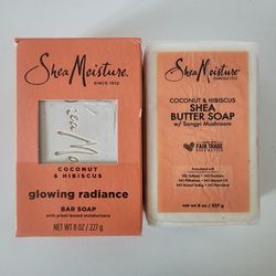 2 Shea Moisture Bar Soap Glowing Radiance 