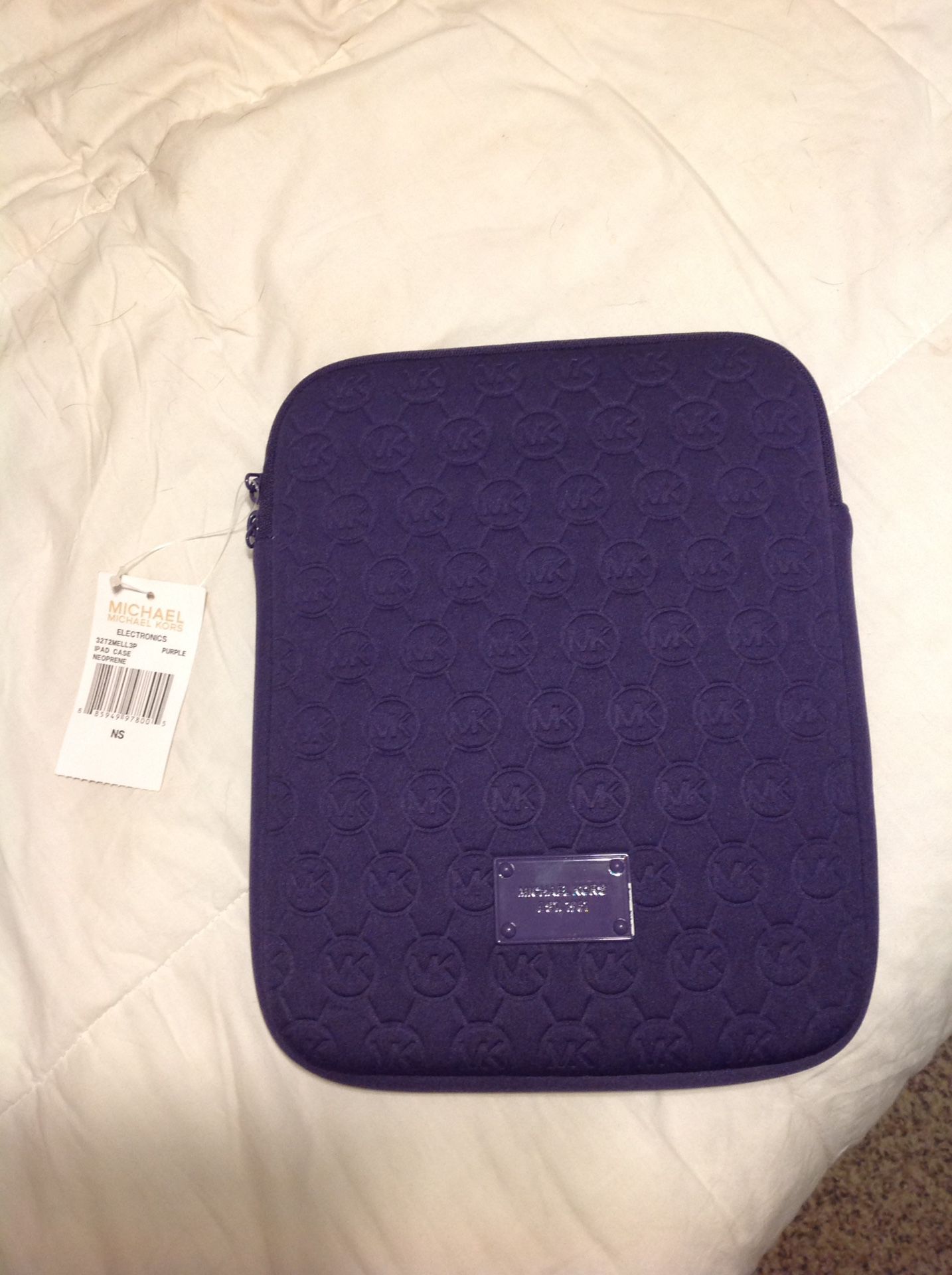 Michael Kors iPad Tablet Case sleeve Purple NWT measures 10x7.5