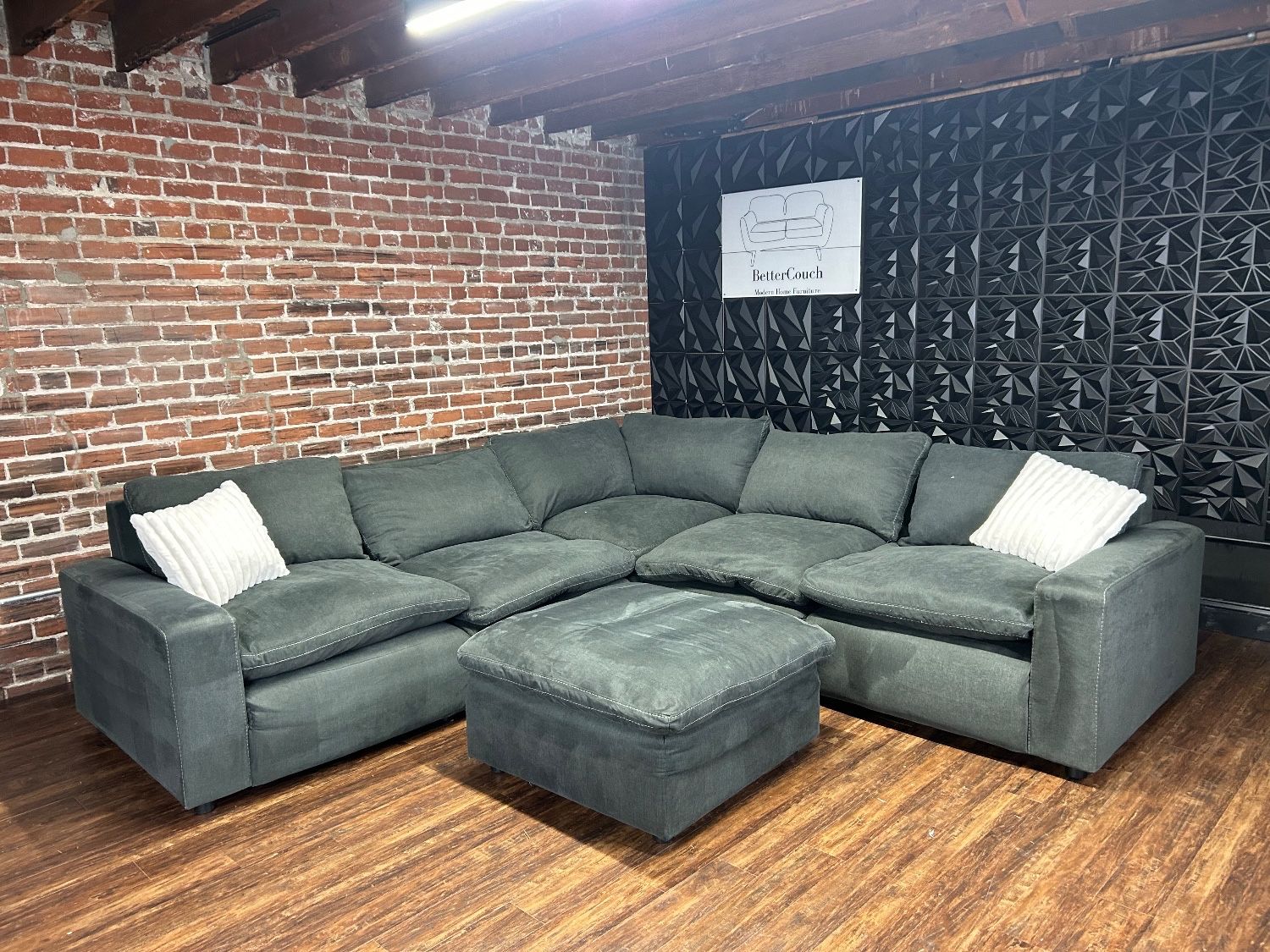 Free Delivery-Ashley dark gray 6pc modular sectional sofa couch