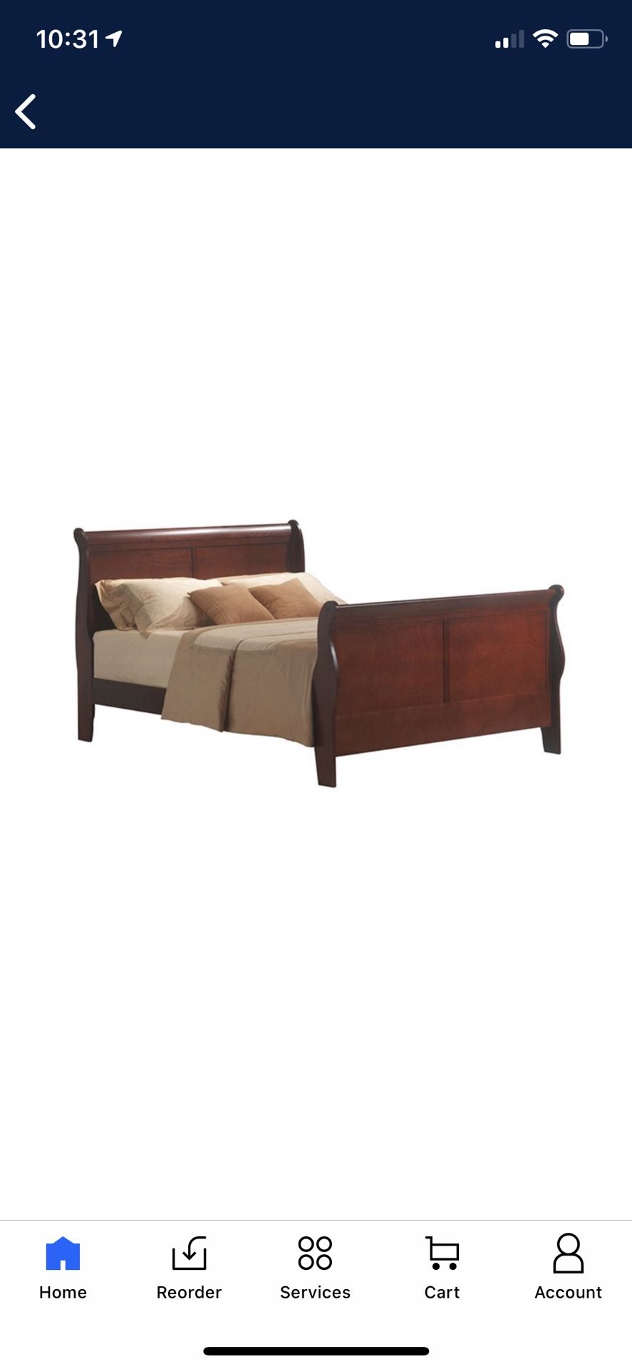 Brand new, still in box Coaster Queen headboard, footboard and rails. Brand new cappuccino color!