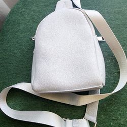 Silver Glitter Crossbody Sling by Madison West 