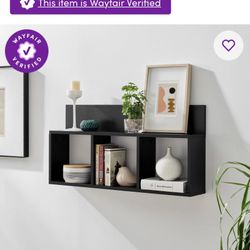 Two Hanging Black Shelves