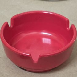 Small Red Melamine Ashtray