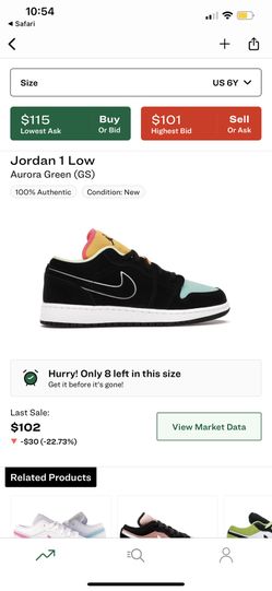 AIR JORDAN 1 LOW 'AURORA GREEN'