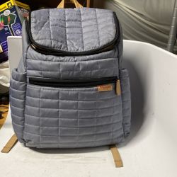 Maman Quilted Designer New York Gray Diaper Bag Pick Up Only