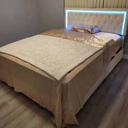 Queen Bed Frame And Mattress For Sale!