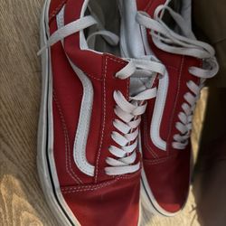 Red Vans Size 10